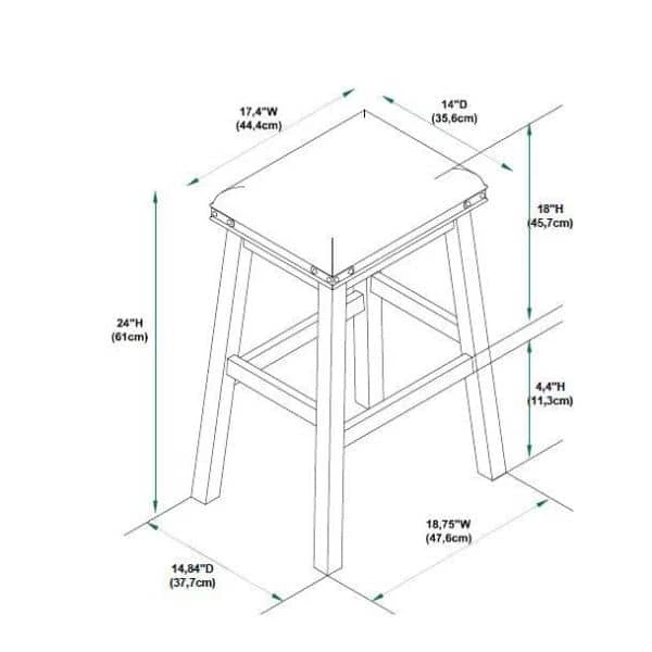Samson 24" Counter Stool Brown by Powell Company 5 Samson 24" Counter Stool Brown by Powell Company - Image 3