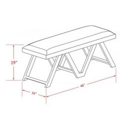 Myah Brown Bench with White Shaggy Upholstery 45 in. L x 16 in. D x 18 in. H by Powell Company -Powell Company Shop brown powell company bedroom benches hd1714ub21 1f 1000
