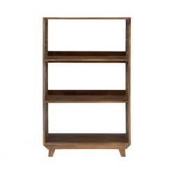 Lucy 45 in. H Natural Brown Mango Wood 3-Shelf Accent Bookcase with Palm Leaves Side Panels by Powell Company 8 Lucy 45 in. H Natural Brown Mango Wood 3-Shelf Accent Bookcase with Palm Leaves Side Panels by Powell Company -Powell Company Shop brown powell company bookcases bookshelves hd1799 c3 1000