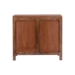 Camille 36 in. Brown 33 in. Rectangular Mango Wood Console Table with Metal Circle Front by Powell Company -Powell Company Shop brown powell company console tables hd1655at21 66 1000