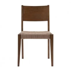 Marlene Brown Modern Dining Chair with Woven Rope Seats (Pack of 2 Chairs) by Powell Company