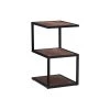Ehren 16 in. x 24 in. H Brown Black Rectangular Metal and Wood End Table with 3-Shelves by Powell Company -Powell Company Shop brown powell company end side tables hd1647at21 64 1000