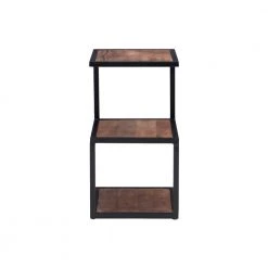 Ehren 16 in. x 24 in. H Brown Black Rectangular Metal and Wood End Table with 3-Shelves by Powell Company 14 Ehren 16 in. x 24 in. H Brown Black Rectangular Metal and Wood End Table with 3-Shelves by Powell Company -Powell Company Shop brown powell company end side tables hd1647at21 c3 1000