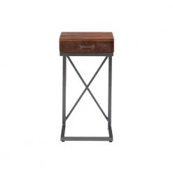 Carina 12 in. x 23.5 in. Black Square Wood End Table with Drawer by Powell Company -Powell Company Shop brown powell company end side tables hd1653at21 c3 1000