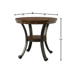 Terran 36 in. W Brown Round Side Table by Powell Company -Powell Company Shop brown powell company end side tables hd1736st21 40 1000