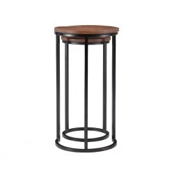 Cosimo 16.5 in. Wide Brown 31 in. High Round Mango Wood Nesting Tables by Powell Company -Powell Company Shop brown powell company nesting tables hd1684nt21 1f 1000