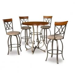 Masson 5-Piece Cherry/Pewter/Bronze Pub Set by Powell Company