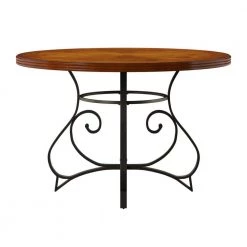 Masson 5-Piece Cherry/Pewter/Bronze Dining Set by Powell Company -Powell Company Shop cherry pewter bronze powell company dining room sets hd1238d19 c3 1000