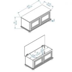 Rockland Cherry Cedar Chest by Powell Company -Powell Company Shop cherry powell company dressers hd1040a19 76 1000