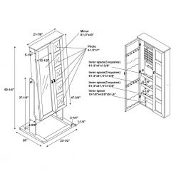 Elko Photo Armoire Cherry by Powell Company -Powell Company Shop cherry powell company jewelry armoires hd1006j19c 4f 1000