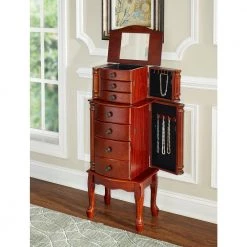 Daniau Cherry Jewelry Armoire by Powell Company -Powell Company Shop cherry powell company jewelry armoires hd1251j19 1f 1000