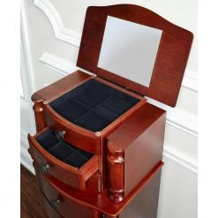 Daniau Cherry Jewelry Armoire by Powell Company -Powell Company Shop cherry powell company jewelry armoires hd1251j19 a0 1000