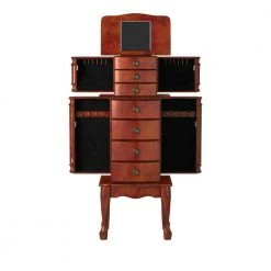 Daniau Cherry Jewelry Armoire by Powell Company -Powell Company Shop cherry powell company jewelry armoires hd1251j19 c3 1000