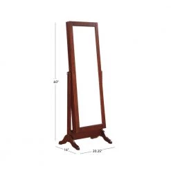 Cally Cherry Jewelry Armoire 21.5 in. W x 16 in. D x 60 in. H by Powell Company -Powell Company Shop cherry powell company jewelry armoires hd1723ja21 c3 1000