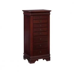 Greta Cherry Jewelry Armoire 20 in. W x 15 in. D x 42 in. H by Powell Company