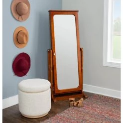 Sirena Cherry Cheval Mirrored Jewelry Armoire 26.5 in. W x 19 in. D x 59.75 in. H by Powell Company 19 Sirena Cherry Cheval Mirrored Jewelry Armoire 26.5 in. W x 19 in. D x 59.75 in. H by Powell Company -Powell Company Shop cherry powell company jewelry armoires hd1764ja21 31 1000