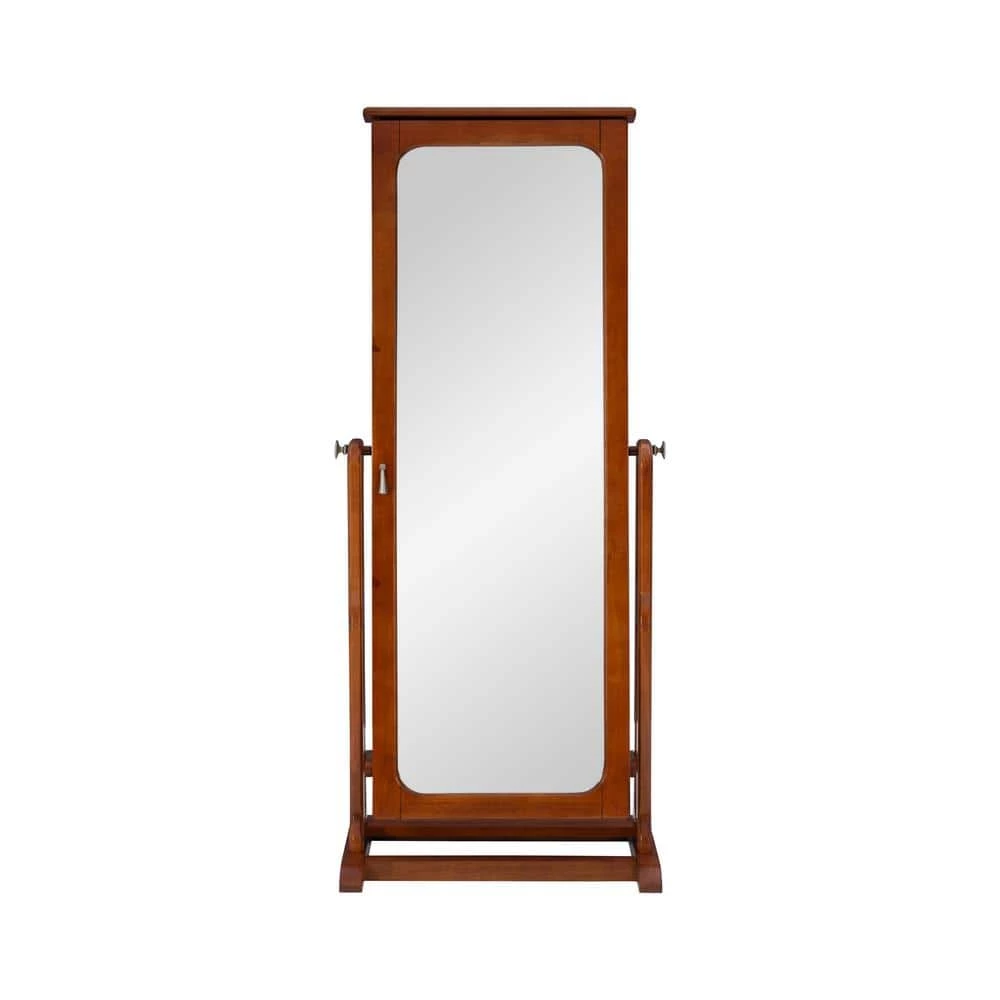 Sirena Cherry Cheval Mirrored Jewelry Armoire 26.5 in. W x 19 in. D x 59.75 in. H by Powell Company 7 Sirena Cherry Cheval Mirrored Jewelry Armoire 26.5 in. W x 19 in. D x 59.75 in. H by Powell Company - Image 5