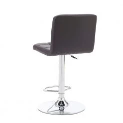 Chad 35.6 in. H - 44 in. H Chocolate Faux Leather Chrome Adjustable Barstool with Faux Leather Seat by Powell Company -Powell Company Shop chocolate brown powell company bar stools hd1672bs21 4f 1000