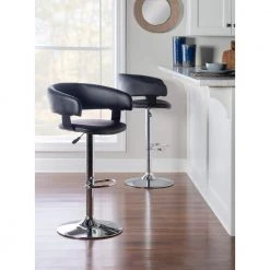 Martinez 30 in. Black Bar Stool by Powell Company -Powell Company Shop chrome powell company bar stools hd1195b19 1f 1000