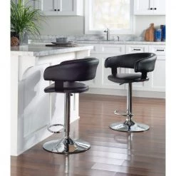 Martinez 30 in. Black Bar Stool by Powell Company -Powell Company Shop chrome powell company bar stools hd1195b19 31 1000