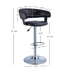 Martinez 30 in. Black Bar Stool by Powell Company -Powell Company Shop chrome powell company bar stools hd1195b19 44 1000