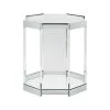 Marcy 20 in. W Chrome Octagon Glass Top Side Table by Powell Company -Powell Company Shop chrome powell company end side tables hd1744st21 64 1000
