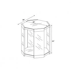 Marcy 20 in. W Chrome Octagon Glass Top Side Table by Powell Company -Powell Company Shop chrome powell company end side tables hd1744st21 c3 1000