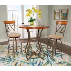 Masson 3-Piece Pub Set with Swivel Barstools by Powell Company -Powell Company Shop cjerry wood and pewter bronze powell company dining room sets hd1235d19 31 1000