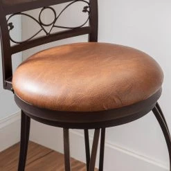 Bryant 30"H Copper Stamped High back Metal Frame Barstool by Powell Company -Powell Company Shop copper brown powell company bar stools hd1752bs21 1d 1000