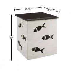 Barrier Cream Fish Table with Storage by Powell Company -Powell Company Shop cream grey powell company end side tables hd1558at20w 40 1000