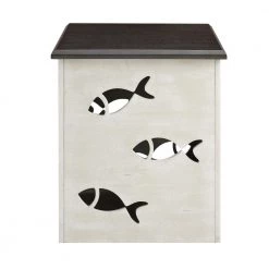Barrier Cream Fish Table with Storage by Powell Company -Powell Company Shop cream grey powell company end side tables hd1558at20w 4f 1000