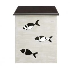 Barrier Cream Fish Table with Storage by Powell Company -Powell Company Shop cream grey powell company end side tables hd1558at20w c3 1000