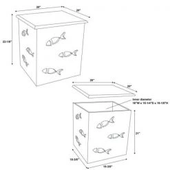 Barrier Cream Fish Table with Storage by Powell Company -Powell Company Shop cream grey powell company end side tables hd1558at20w fa 1000