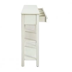 Laughlin 72 in. Cream Standard Rectangle Wood Console Table with Drawers by Powell Company -Powell Company Shop cream powell company console tables hd1007a19 1d 1000