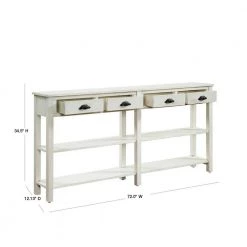 Laughlin 72 in. Cream Standard Rectangle Wood Console Table with Drawers by Powell Company -Powell Company Shop cream powell company console tables hd1007a19 40 1000