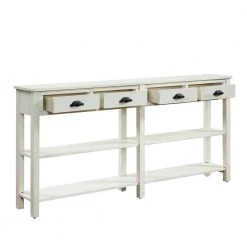 Laughlin 72 in. Cream Standard Rectangle Wood Console Table with Drawers by Powell Company -Powell Company Shop cream powell company console tables hd1007a19 4f 1000
