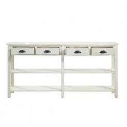 Laughlin 72 in. Cream Standard Rectangle Wood Console Table with Drawers by Powell Company -Powell Company Shop cream powell company console tables hd1007a19 c3 1000