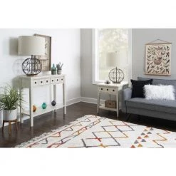 Strand 38 in. L x 34.75 in. H Cream Rectangle Wood Top Console Table (2-Drawer) by Powell Company -Powell Company Shop cream powell company console tables hd1564a20c 1f 1000