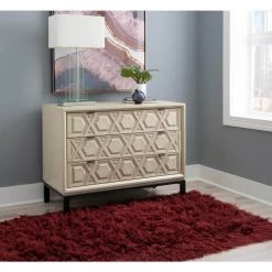 Muriel 38 in. L Cream 29.5 in H Rectangle wood top 3-Drawer Console Table by Powell Company -Powell Company Shop cream powell company console tables hd1586a20 31 1000