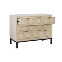 Muriel 38 in. L Cream 29.5 in H Rectangle wood top 3-Drawer Console Table by Powell Company -Powell Company Shop cream powell company console tables hd1586a20 4f 1000
