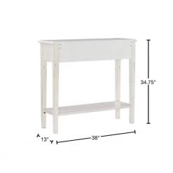Cindie 38 in. W Cream 34.75 in. H Rectangular Wood Console Table with 2-Drawers and Shelf by Powell Company 14 Cindie 38 in. W Cream 34.75 in. H Rectangular Wood Console Table with 2-Drawers and Shelf by Powell Company -Powell Company Shop cream powell company console tables hd221815 40 1000