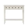 Cindie 38 in. W Cream 34.75 in. H Rectangular Wood Console Table with 2-Drawers and Shelf by Powell Company -Powell Company Shop cream powell company console tables hd221815 64 1000
