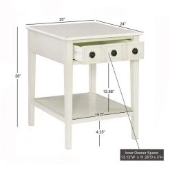 Strand Cream Accent Side Table by Powell Company -Powell Company Shop cream powell company end side tables hd1567et20c fa 1000