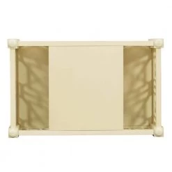 Kinzlee 22 in. W x 14 in. D x 20 in. H Cream Square Magazine Wood End / Side Table by Powell Company -Powell Company Shop cream powell company end side tables hd1738mt21 a0 1000