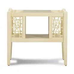 Kinzlee 22 in. W x 14 in. D x 20 in. H Cream Square Magazine Wood End / Side Table by Powell Company -Powell Company Shop cream powell company end side tables hd1738mt21 c3 1000