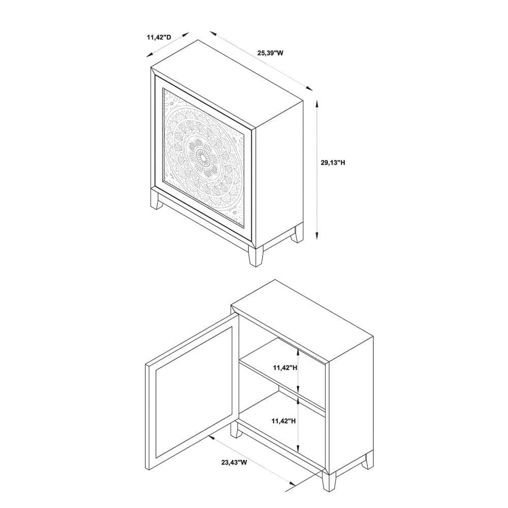 Grace Dark Brown Accent Storage Cabinet by Powell Company 11 Grace Dark Brown Accent Storage Cabinet by Powell Company - Image 9