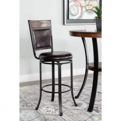 Brewer Brown Swivel Barstool by Powell Company -Powell Company Shop dark brown powell company bar stools hd1048b19bs 31 1000