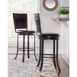 Brewer Brown Swivel Barstool by Powell Company -Powell Company Shop dark brown powell company bar stools hd1048b19bs c3 1000