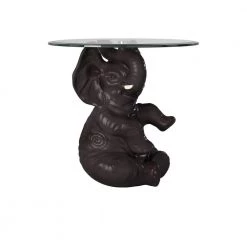 Ehren 20 in. W Dark Gray Elephant Glass Top Side Table by Powell Company -Powell Company Shop dark gray powell company end side tables hd1743st21 c3 1000