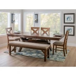 Irondale Dark Hazelnut Brown Dining Set (6-Piece) by Powell Company -Powell Company Shop dark hazelnut powell company dining room sets hd1320d19 31 1000